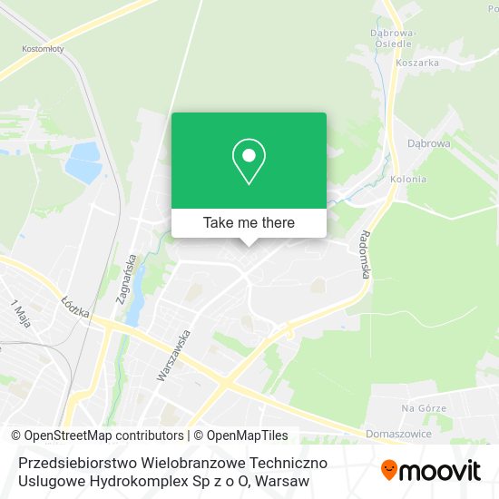 Przedsiebiorstwo Wielobranzowe Techniczno Uslugowe Hydrokomplex Sp z o O map