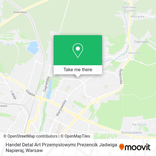 Handel Detal Art Przemyslowymi Prezencik Jadwiga Napieraj map