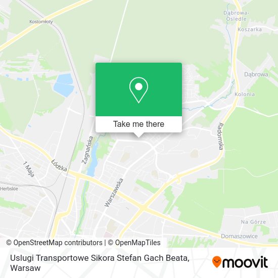 Uslugi Transportowe Sikora Stefan Gach Beata map