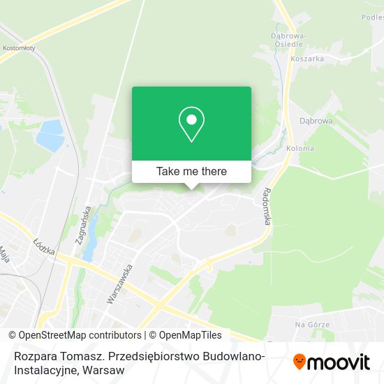 Карта Rozpara Tomasz. Przedsiębiorstwo Budowlano-Instalacyjne