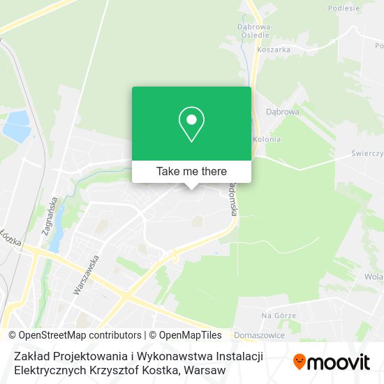 Zakład Projektowania i Wykonawstwa Instalacji Elektrycznych Krzysztof Kostka map