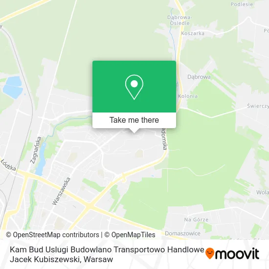 Карта Kam Bud Uslugi Budowlano Transportowo Handlowe Jacek Kubiszewski