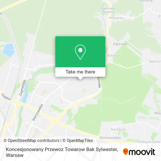 Карта Koncesjonowany Przewoz Towarow Bak Sylwester
