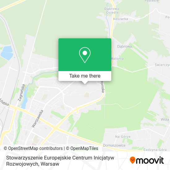 Карта Stowarzyszenie Europejskie Centrum Inicjatyw Rozwojowych