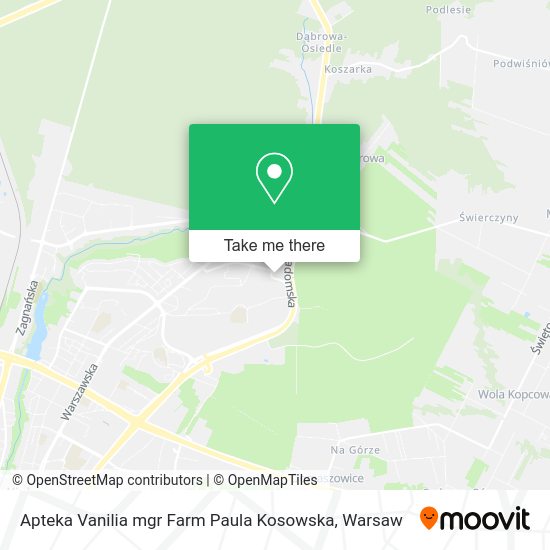 Карта Apteka Vanilia mgr Farm Paula Kosowska