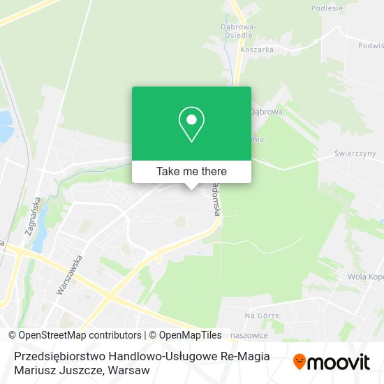 Przedsiębiorstwo Handlowo-Usługowe Re-Magia Mariusz Juszcze map