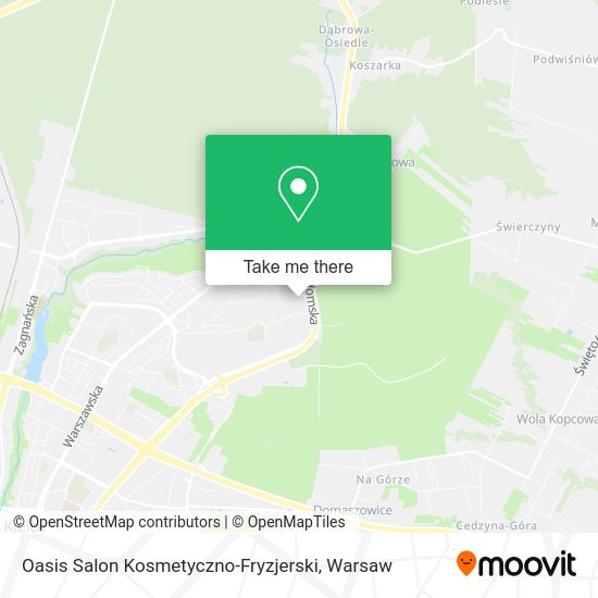 Карта Oasis Salon Kosmetyczno-Fryzjerski