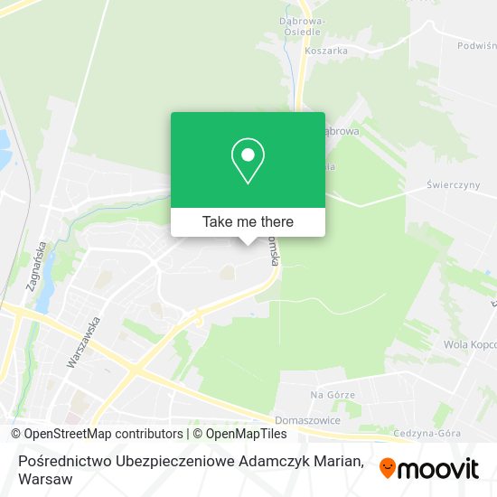 Pośrednictwo Ubezpieczeniowe Adamczyk Marian map