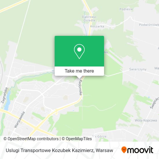 Uslugi Transportowe Kozubek Kazimierz map