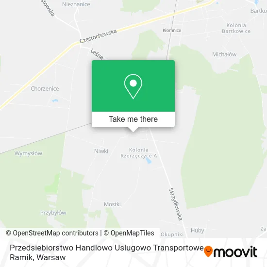 Карта Przedsiebiorstwo Handlowo Uslugowo Transportowe Ramik