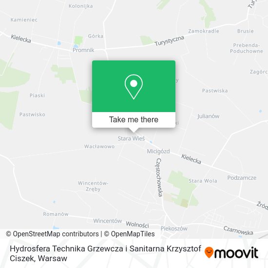 Hydrosfera Technika Grzewcza i Sanitarna Krzysztof Ciszek map