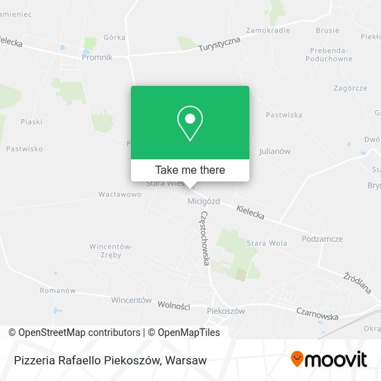 Pizzeria Rafaello Piekoszów map