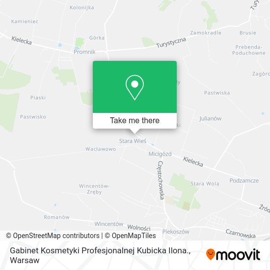 Gabinet Kosmetyki Profesjonalnej Kubicka Ilona. map