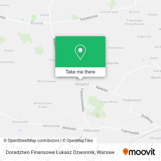 Doradztwo Finansowe Łukasz Dzwonnik map