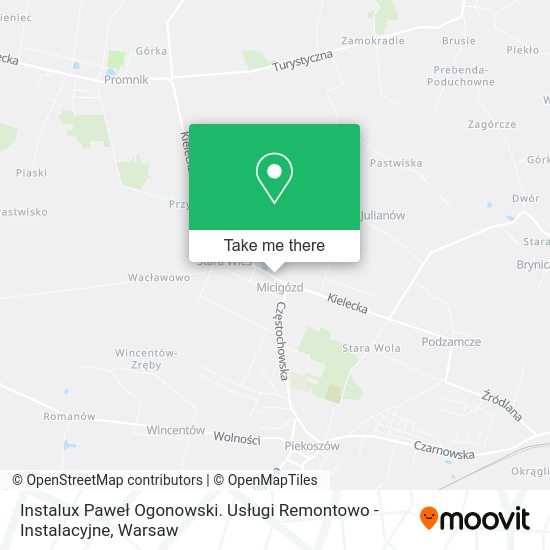 Instalux Paweł Ogonowski. Usługi Remontowo - Instalacyjne map