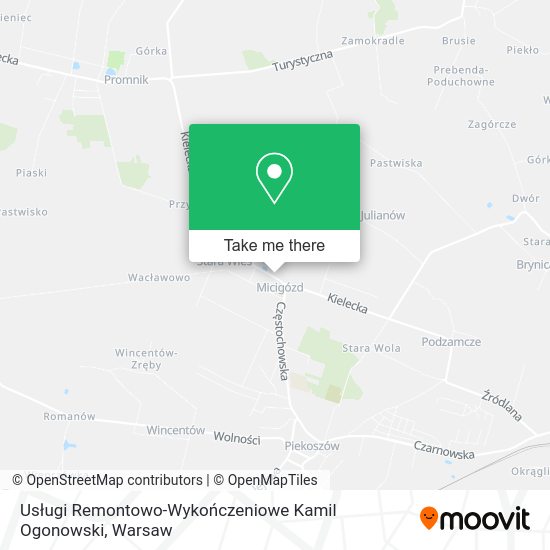 Usługi Remontowo-Wykończeniowe Kamil Ogonowski map