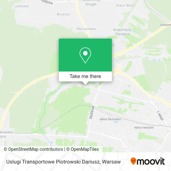 Карта Uslugi Transportowe Piotrowski Dariusz