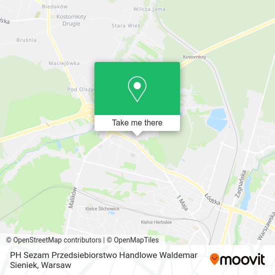 PH Sezam Przedsiebiorstwo Handlowe Waldemar Sieniek map