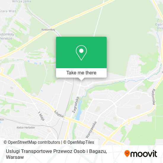 Uslugi Transportowe Przewoz Osob i Bagazu map