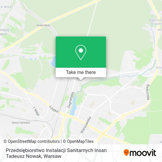 Przedsiębiorstwo Instalacji Sanitarnych Insan Tadeusz Nowak map