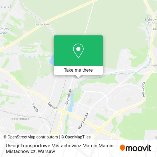 Карта Usługi Transportowe Mistachowicz Marcin Marcin Mistachowicz