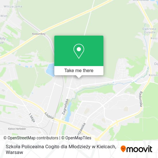 Szkoła Policealna Cogito dla Młodzieży w Kielcach map