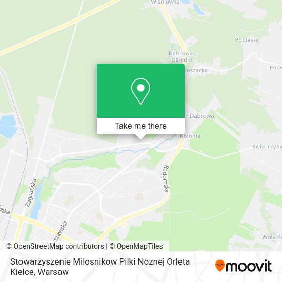 Stowarzyszenie Milosnikow Pilki Noznej Orleta Kielce map