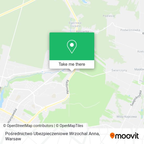 Pośrednictwo Ubezpieczeniowe Wrzochal Anna map