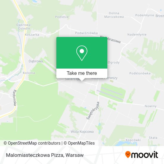 Malomiasteczkowa Pizza map