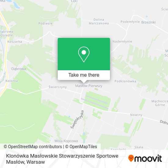 Карта Klonówka Masłowskie Stowarzyszenie Sportowe Masłów