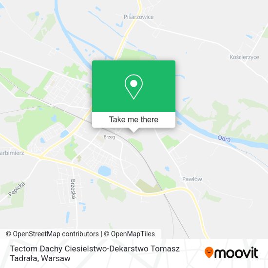 Tectom Dachy Ciesielstwo-Dekarstwo Tomasz Tadrała map