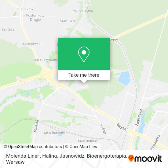 Molenda-Linert Halina. Jasnowidz, Bioenergoterapia map