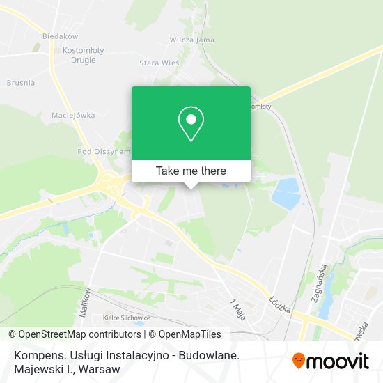 Kompens. Usługi Instalacyjno - Budowlane. Majewski I. map