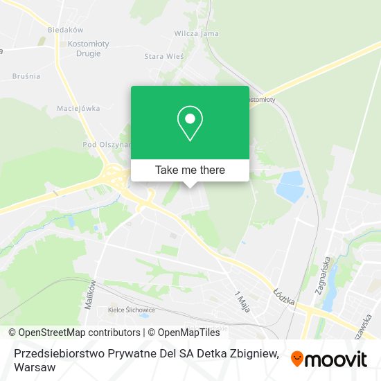 Przedsiebiorstwo Prywatne Del SA Detka Zbigniew map