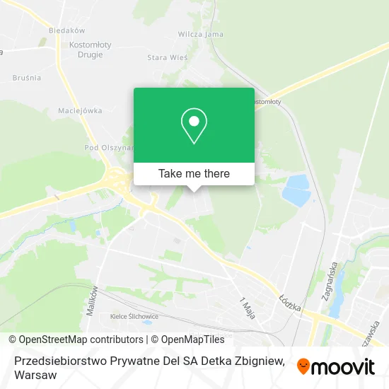 Карта Przedsiebiorstwo Prywatne Del SA Detka Zbigniew