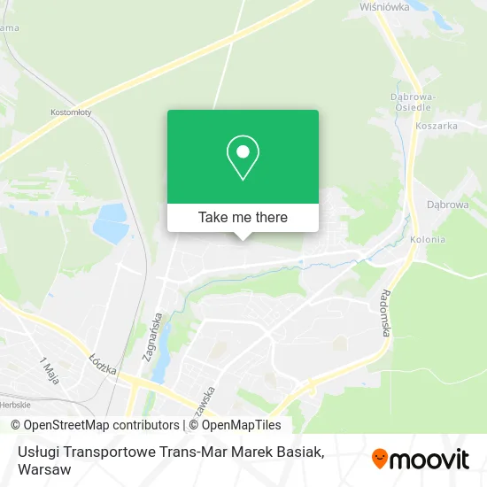 Карта Usługi Transportowe Trans-Mar Marek Basiak