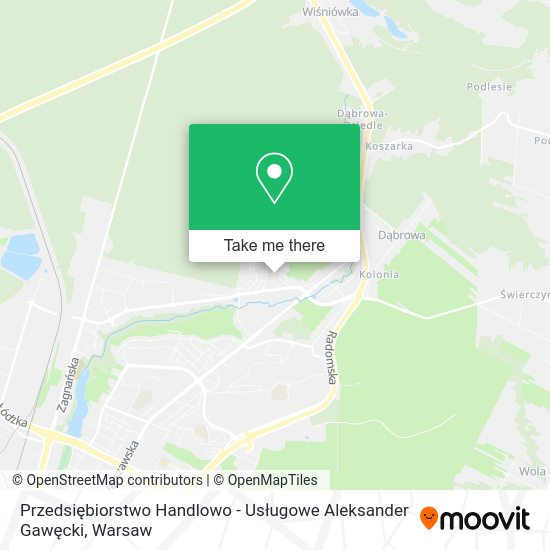 Przedsiębiorstwo Handlowo - Usługowe Aleksander Gawęcki map