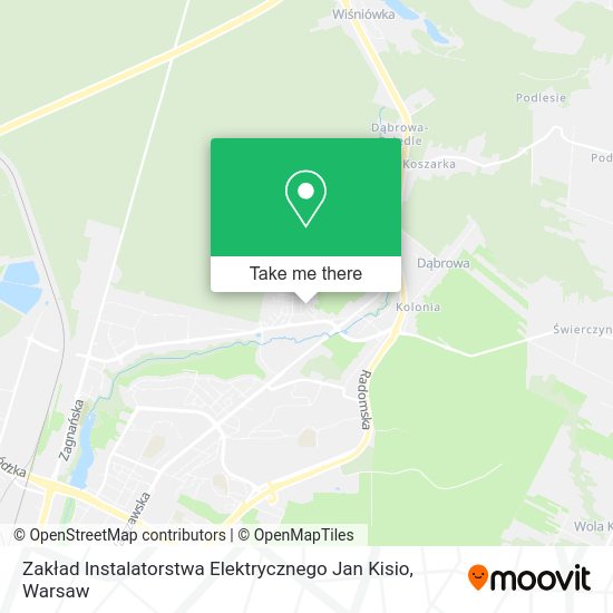 Zakład Instalatorstwa Elektrycznego Jan Kisio map