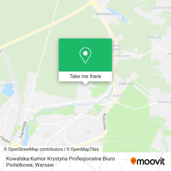 Kowalska-Kumor Krystyna Profesjonalne Biuro Podatkowe map