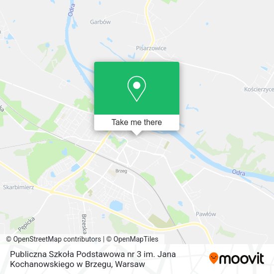 Publiczna Szkoła Podstawowa nr 3 im. Jana Kochanowskiego w Brzegu map