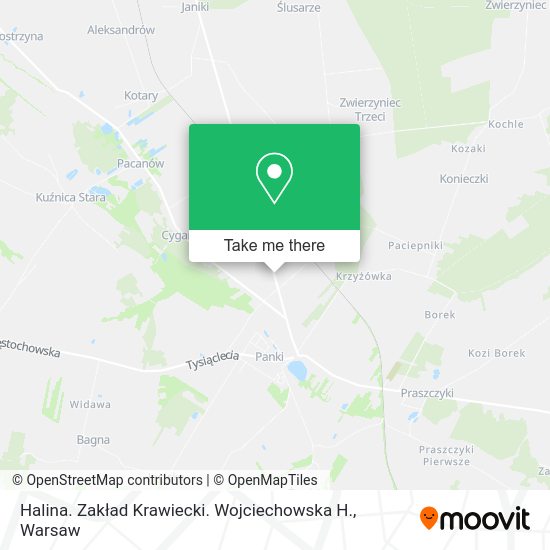 Halina. Zakład Krawiecki. Wojciechowska H. map