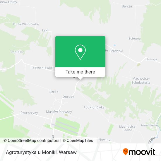 Agroturystyka u Moniki map