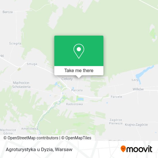 Agroturystyka u Dyzia map