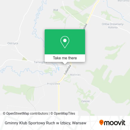 Gminny Klub Sportowy Ruch w Izbicy map