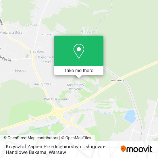 Krzysztof Zapała Przedsiębiorstwo Usługowo-Handlowe Bakama map