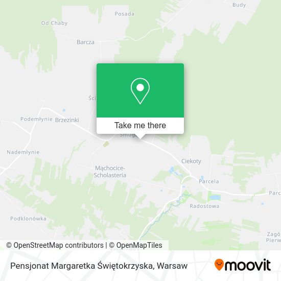 Pensjonat Margaretka Świętokrzyska map