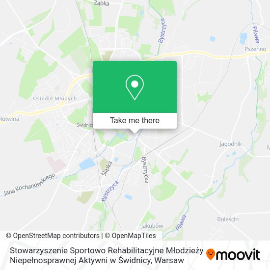 Stowarzyszenie Sportowo Rehabilitacyjne Młodzieży Niepełnosprawnej Aktywni w Świdnicy map