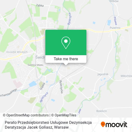 Perato Przedsiębiorstwo Usługowe Dezynsekcja Deratyzacja Jacek Goliasz map