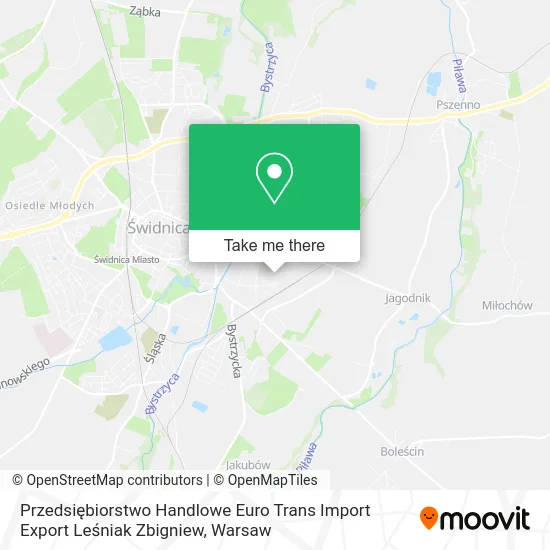 Przedsiębiorstwo Handlowe Euro Trans Import Export Leśniak Zbigniew map