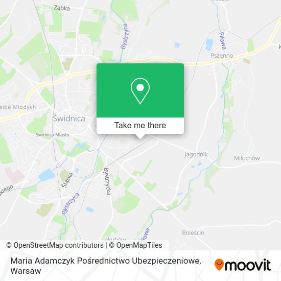 Maria Adamczyk Pośrednictwo Ubezpieczeniowe map